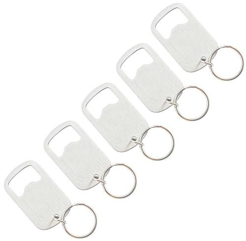 Pack of 5 Bottle Opener Key Ring Beer Bottle Opener Stainless Steel Bottle Opener Bar Bottle Opener Beer Can Bottle Opener Kitchen Bar Restaurant