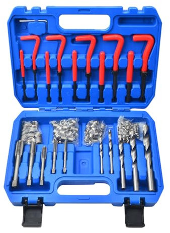 Zoomtools 131pcs Thread Repair Tool Kit Set, Metric M5 M6 M8 M10 M12 with HSS Drill Thread Insert Repair Tool
