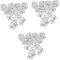 Alipis 3 Ensembles Couvercle en Aluminium À Crochets Et Boucles Fleuron De L'abat-Jour Vis Supérieure De L'abat-Jour Capuchons pour Vis Bouchon De Finition Plafonnier Silver 12 Pièces * 3