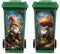 Peacoblue Wheelie Bin Stickers 2 Sheets Forest and Gnomes Sticky Dustbin Stickers, 38x82cm Waterproof Self Adhesive Large Decal for Bins, Driveway, Garden, Outdoor, Indoor Decoration