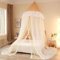 Prinzessinnen-Betthimmel für Mädchen, rund, Spitze, Moskitonetz, Zelt mit doppellagiger, durchsichtiger Netzkuppel, Bettvorhang, passend für Doppelbett, Queen-Size-Bett, Kamelfarbe