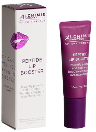 Alchimie Forever Peptide Lip Booster – Aufpolsternde Formel mit Peptiden für eine feuchtigkeitsspendende Lippenpflege mit Volulip & Maxilip von Sederma – Lippenbalsam für trockene Lippen – 10 ml