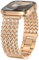 TOYOUTHS Compatible with Apple Watch Straps 42/44/45/46/49mm Women Dressy Stainless Steel Metal Gold Chain Strap Designer Link Bracelet for iWatch Band Series 10 9 8 7 6 5 4 3 2 1 Ultra SE, Rose Gold