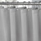 VANZAVANZU Waffel Duschvorhang mit Metall Duschvorhangringe Stoff Textil Badewannenvorhang Anti Schimmel Bad Vorhang Set Wasserdicht Schwerer Badewanne Vorhang - 182 x 182cm (Hellgrau)