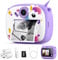 YOZISS Macchina Fotografica Bambini Istantanea, 1080P macchina fotografica istantanea bambini con 3 Rotoli di Carta da Stampa, Regalo per Bambini dai 3 a 14(Pony Viola)