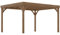 Outsunny Pergola 4 x 3 m en Bois, pergola Jardin extérieure, Traditionnelle autoportante Toit terrasse à décorer, avec 4 Pieds, Marron