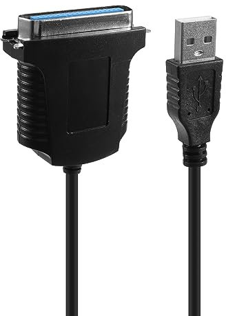 Asyduey Cable de Conversion de 36pin Macho USB - Puerto Paralelo de la Impresora Negro