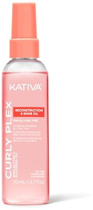 KATIVA - Curly Plex Haaröl | Anti-Frizz & Glanz 110 ml | Mit Sheabutter und Leinsamen. Ohne Salz, ohne Sulfate, glutenfrei