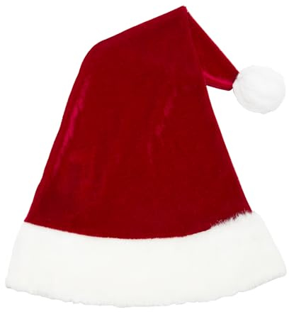 Lovehoney Fantasy Santa Hat Adult | Luxury Plush Velvet Christmas Hat for Adults | Santa Party Hats for Adults for Festive New Year Party | Unisex | Red