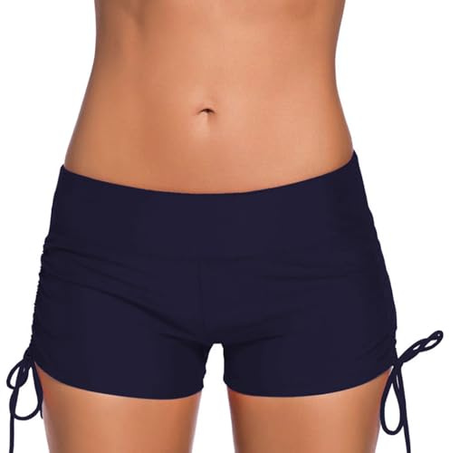 Pantalon de natation menstruel pour femme, taille haute 4 plis, étanche, pour filles et adolescentes, super absorbant, séchage rapide, pour la plage et la piscine, bleu marine, XXS