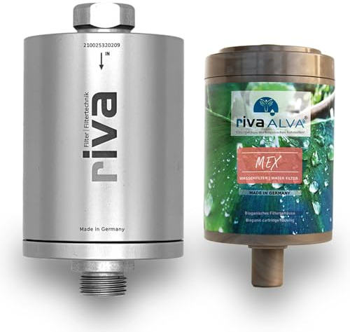 rivaALVA MEX Wasserfilter - Untertisch Trinkwasserfilter im Metallgehäuse - bioganisches Kartuschengehäuse - filtert effektiv PFAS und Mikroplastik