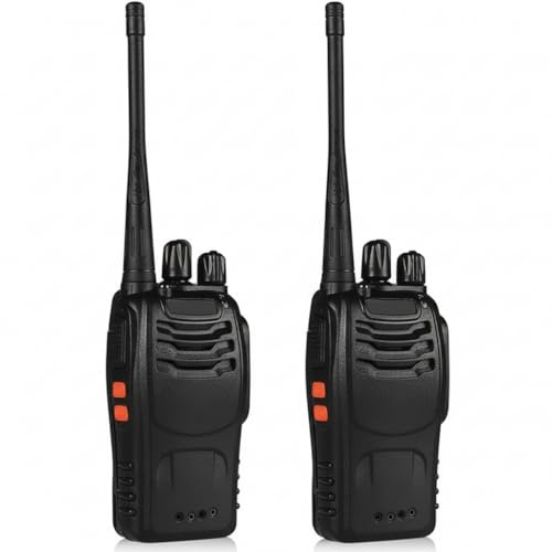 Walkie Talkie Professionali Ricaricabili Set Ricetrasmittenti, Basi di Ricarica, Auricolari, Batteria Li-Ion, Lunga Distanza, Clip da Cintura, Ideali per Escursionismo, Lavoro (2)
