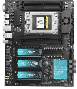 Compatible avec la Carte mère AMD H12D 8D avec Module BMC, Prend en Charge Les processeurs AMD EPYC série 7002/7003, mémoire 8 canaux, Double réseau 2,5 G.