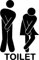Autocollant WC - Amovible bricolage Décor - Wall Stickers Home Decor Living Room Feather Wall Sticker Amovible Mignon Homme Femme Salle D'Eau WC Toilettes Autocollant Famille Bricolage DéCor