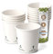 BIOZOYG 1000 Stück Kaffeebecher Pappbecher 100ml / 4 oz Ø 62 mm weiß mit Umwelticons - Einwegbecher plastikfrei - Becher aus nachhaltiger Forstwirtschaft - Kaffeebecher Einweg