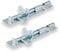 XFORT® 2 Pack Brenton Strong Sliding Lockable Padbolt 200mm (8) Ideal for use with Shed Doors, Gates and Outhouse Doors (200mm, Zinc)