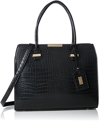 LYDC London Damen Maria Henkeltasche Schwarz (Black)