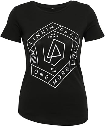 MERCHCODE Damen Ladies Linkin Park Oml Fit Tee T Shirt, Blk/Olive, M EU