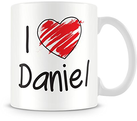 I Love Daniel Personalised Mug - Add Photo - Customised Cup Gift