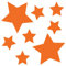 kleb-Drauf | 8 Sterne | Orange - glänzend | Autoaufkleber Autosticker Decal Aufkleber Sticker | Auto Car Motorrad Fahrrad Roller Bike | Deko Tuning Stickerbomb Styling Wrapping