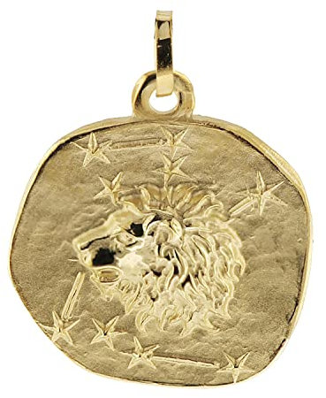 trendor Sternzeichen-Anhänger Löwe 333 Gold 20 mm Anhänger Tierkreiszeichen für Damen, Herren und Kinder, Sternzeichen Echtgold, Anhänger Gold, 08982-08