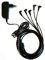 Korg Volca Verteiler-Ladekabel + Netzteil 9V für DC-Kabel Splitter 5-Zweig