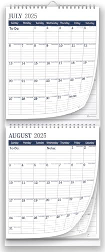 StriveZen Wandkalender 2020-2021, 2-Monatsansicht, faltbar, vertikal, April 2020 - Dezember 2021, 28,9 x 68,9 cm, Urlaubs-Stil, große linierte Tagesblöcke, Home-Office Produktname