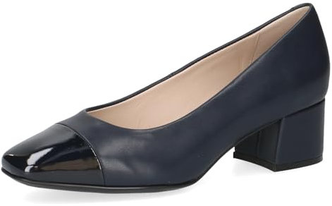 CAPRICE Damen Pumps Lack mit Trapezabsatz, Blau (Ocean Comb), 38 EU