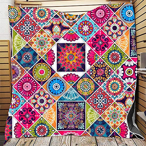 FANSU Tagesdecke Bettüberwurf Steppdecke Mikrofaser Doppelbett Einselbetten Tagesdecken Gesteppt Bettwäsche Sofaüberwurf Wohndecke Stepp Gesteppter Quilt (Kaleidoskop,226x280cm)
