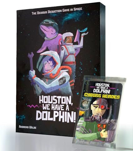 HYBR Houston, we Have a Dolphin Games - Social Deduction Brettspiel im Weltraum für 3-5 Spieler | Das Innovative Geschenk für Among Us Fans, Teens, Ehemann und Freund