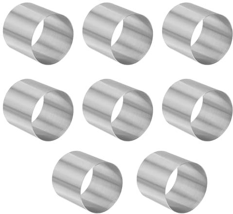 Cabilock 8 Pièces Moules à Gâteau Rond En Acier Inoxydable, Cercle à Pâtisserie 5cm, Emporte-Pièce Pour Mousse, Biscuits, Desserts, Outils De Cuisson DIY