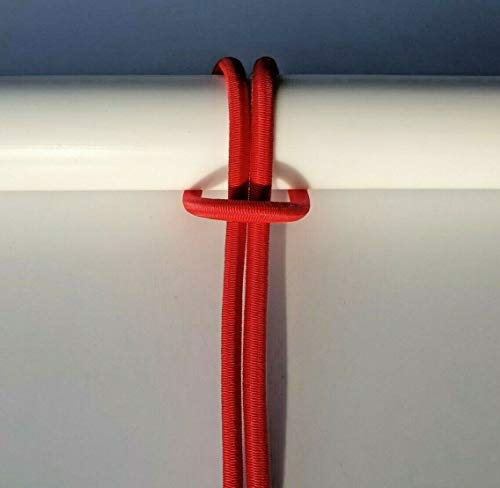 Generic GUMMISEIL Expanderseil Planenseil elastisches Seil ø 5 mm 25 M rot