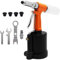 Beyondlife Riveteuse à air comprimé Kit de Riveteuse Pneumatique Pistolet à Rivets avec 5 Embouts Buccaux 2,4 mm, 3,2 mm, 4,0 mm, 4,8 mm, 6,4 mm