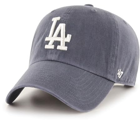 '47 Los Angeles Dodgers MLB Clean Up Vintage Navy Blau Verstellbare Cap One-Size