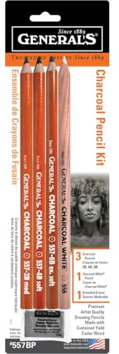 General Pencil 138504 Charcoal Pencil Kit-5 Pieces