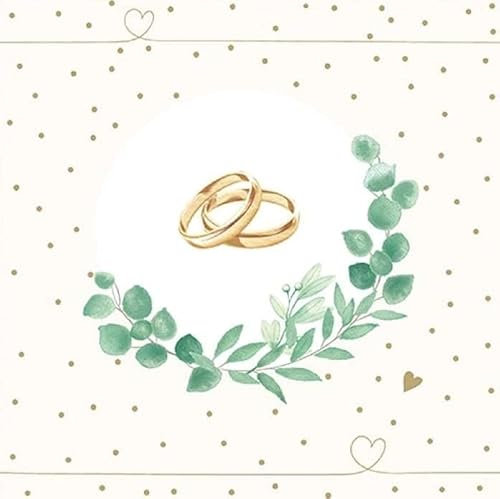 Hochzeitsservietten (20, Botanical Ringe)