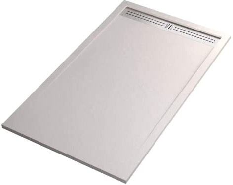 IMPERIAL BAGNO - Piatto Doccia in marmoresina Bianco Effetto Pietra Cemento Star Relax - 80x120 (70x100)