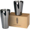 Jettory Shaker Cocktail | Boston Cocktail Kit de 500 ml (18 oz) & 800ml (28oz) | shaker inox pour barmen professionnels et à domicile les amateurs de cocktails. (Noir)