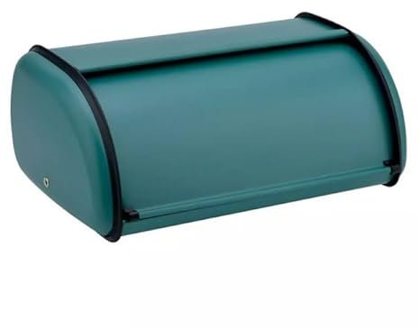 Luckyberg Brotkästen, Brotaufbewahrungsbox, Geräumiger Brotkasten aus Metall, Brot und Kekse Lange Aufbewahren und Frisch, 36cm x 24cm x 15cm (Grün Klein)