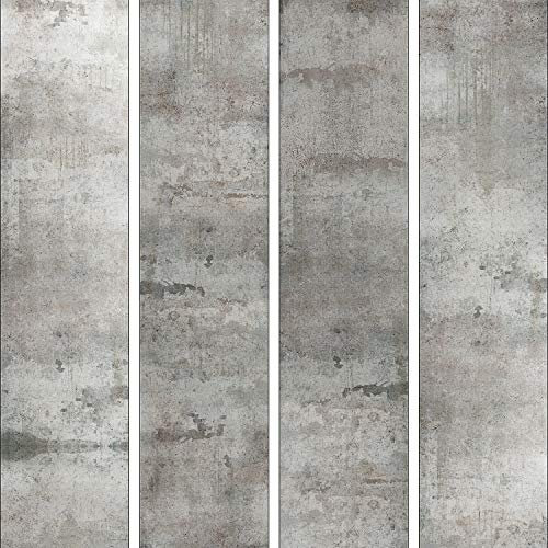 murando - wasserfeste PURO TAPETE - Realistische Betonoptik wasserdichte Tapete ohne Rapport und Versatz 10m Vlies Tapetenrolle Wandtapete Fototapete - Beton grau f-A-0050-j-a