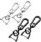 Simsky 4 Stück Karabinerhaken Schlüsselring Karabiner Schlüsselanhänger Abnehmbare Metall Schlüsselring Verschluss Karabinerhaken Mit Drehgelenk (Silber,Schwarz)