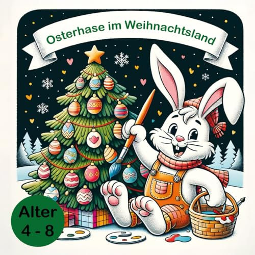 Osterhase im Weihnachtsland: Ein Malbuch für Kinder von 4-8 Jahren: Begleite den Osterhasen auf seiner Reise ins zauberhafte Weihnachtsland!