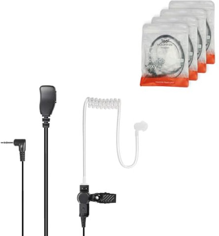 Hoornie - Cuffie radio per Motorola TLKR-T60, TLKR-T61, TLKR-T62, TLKR-T80, TLKR-T81, TLKR-T82 TLKR T-92 H2O - (confezione da 4)