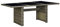 TJROO Gartentisch Braun und Schwarz 200 x 100 x 74 cm Rattan PE&Stahl & Glas Outdoor-Möbel Gartenmöbel Tisch Großer Gartentisch Terrasse Outdoor Couchtisch Balkon