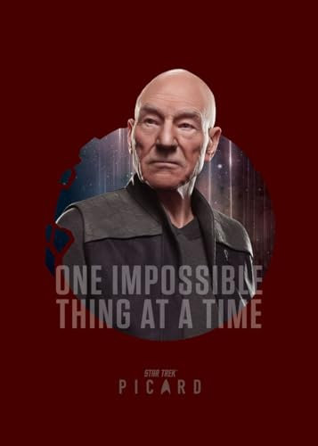 Displate Offiziell Star Trek MetallPoster Magnetische Befestigung Inklusive Lizenziert Bilder Hochwertiges Poster Picard Posters One Impossible Thing Poster 45 cm x 32 cm
