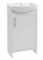 Deftrans Lavabo con armario bajo 46,5 x 24,5 x 84 cm, lavabo con armario bajo blanco, lavabo de invitados con armario bajo 45 cm, juego de muebles de baño