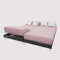 Soleil d'Ocre, Drap Housse TPR en Coton 57 Fils 2x70x190 cm UNI Vieux Rose