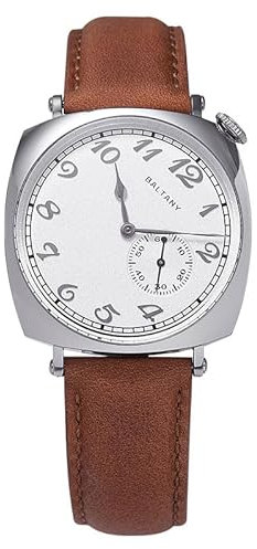 NIADI Baltany Sub-Second Hommage Uhr Möwe Edelstahl Lachsfarbe Quadratisches Gehäuse Herren Armbanduhr (Automatic 1)