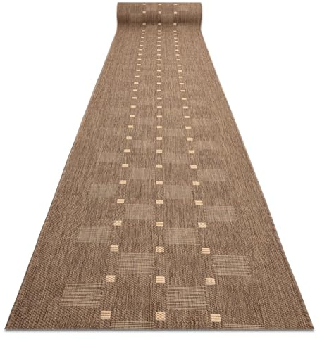 rugsx Läufer SIZAL FLOORLUX Modell 20079 Kaffee/mais 120x420 cm
