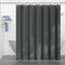 SOGUDE Duschvorhang Grau Waschbar, Anti-Schimmel Wasserabweisend Schnelltrocknend für Badewanne, Hochwertig Polyester Duschrollo 120x200cm Mit 8 Ringen